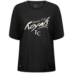 Black Kansas City Royals Levelwear Women's Bloom Sizzle T-Shirt