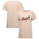Khaki San Francisco Giants Levelwear Women's Influx Sizzle T-Shirt