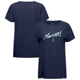 Navy Seattle Mariners Levelwear Women's Influx Sizzle T-Shirt