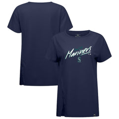 Navy Seattle Mariners Levelwear Women's Influx Sizzle T-Shirt