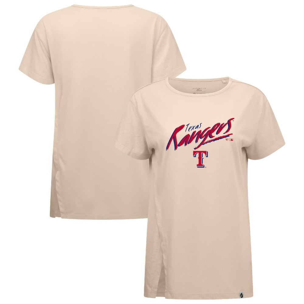 Khaki Texas Rangers Levelwear Women's Influx Sizzle T-Shirt