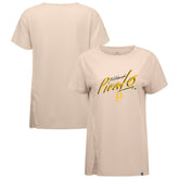 Khaki Pittsburgh Pirates Levelwear Women's Influx Sizzle T-Shirt