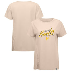 Khaki Pittsburgh Pirates Levelwear Women's Influx Sizzle T-Shirt