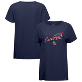 Navy St. Louis Cardinals Levelwear Women's Influx Sizzle T-Shirt