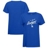 Royal Los Angeles Dodgers Levelwear Women's Influx Sizzle T-Shirt