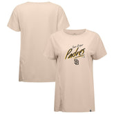 Khaki San Diego Padres Levelwear Women's Influx Sizzle T-Shirt
