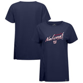 Navy Washington Nationals Levelwear Women's Influx Sizzle T-Shirt