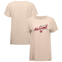 Khaki Washington Nationals Levelwear Women's Influx Sizzle T-Shirt