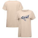 Khaki Kansas City Royals Levelwear Women's Influx Sizzle T-Shirt