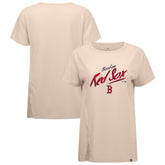 Khaki Boston Red Sox Levelwear Women's Influx Sizzle T-Shirt