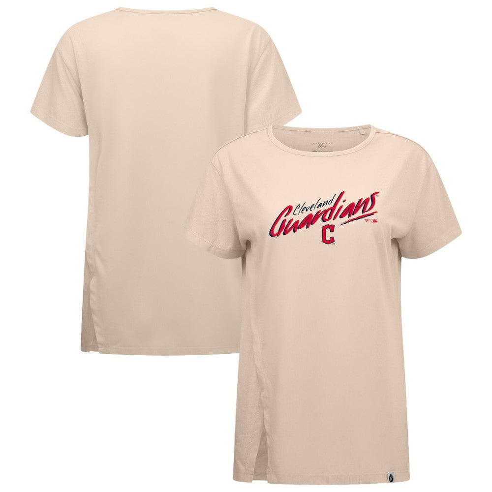 Khaki Cleveland Guardians Levelwear Women's Influx Sizzle T-Shirt