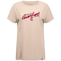 Khaki Cleveland Guardians Levelwear Women's Influx Sizzle T-Shirt