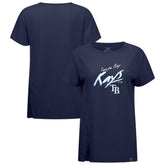 Navy Tampa Bay Rays Levelwear Women's Influx Sizzle T-Shirt