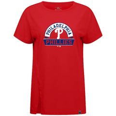 Red Philadelphia Phillies Levelwear Women's Influx Banner Arch T-Shirt