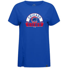 Royal Chicago Cubs Levelwear Women's Influx Banner Arch T-Shirt