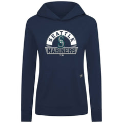 Navy Seattle Mariners Levelwear Women's Relay Banner Arch Long Sleeve T-Shirt Hoodie