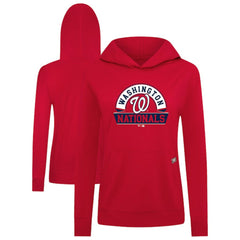 Red Washington Nationals Levelwear Women's Relay Banner Arch Long Sleeve T-Shirt Hoodie