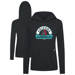 Black Arizona Diamondbacks Levelwear Women's Relay Banner Arch Long Sleeve T-Shirt Hoodie