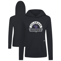 Black Colorado Rockies Levelwear Women's Relay Banner Arch Long Sleeve T-Shirt Hoodie