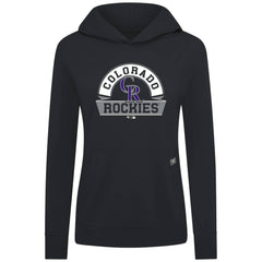 Black Colorado Rockies Levelwear Women's Relay Banner Arch Long Sleeve T-Shirt Hoodie