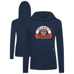Navy Detroit Tigers Levelwear Women's Relay Banner Arch Long Sleeve T-Shirt Hoodie
