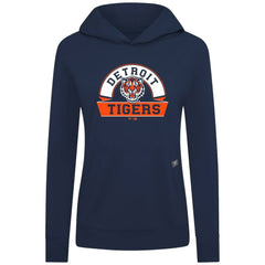 Navy Detroit Tigers Levelwear Women's Relay Banner Arch Long Sleeve T-Shirt Hoodie
