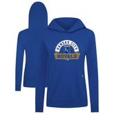 Royal Kansas City Royals Levelwear Women's Relay Banner Arch Long Sleeve T-Shirt Hoodie