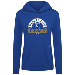 Royal Kansas City Royals Levelwear Women's Relay Banner Arch Long Sleeve T-Shirt Hoodie