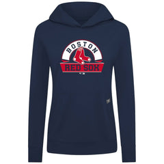 Navy Boston Red Sox Levelwear Women's Relay Banner Arch Long Sleeve T-Shirt Hoodie