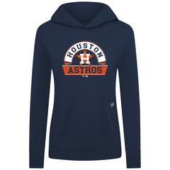 Navy Houston Astros Levelwear Women's Relay Banner Arch Long Sleeve T-Shirt Hoodie