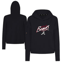 Black Atlanta Braves Levelwear Women's Sweet Sizzle Tri-Blend Hoodie