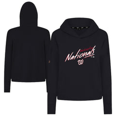 Black Washington Nationals Levelwear Women's Sweet Sizzle Tri-Blend Hoodie