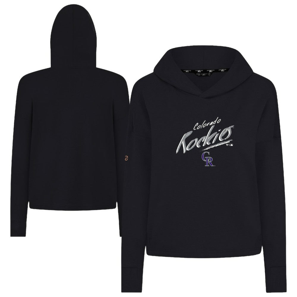 Black Colorado Rockies Levelwear Women's Sweet Sizzle Tri-Blend Hoodie
