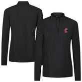 Black Cleveland Guardians Levelwear Women's Upright Insignia 2.0 Quarter-Zip Tri-Blend Top