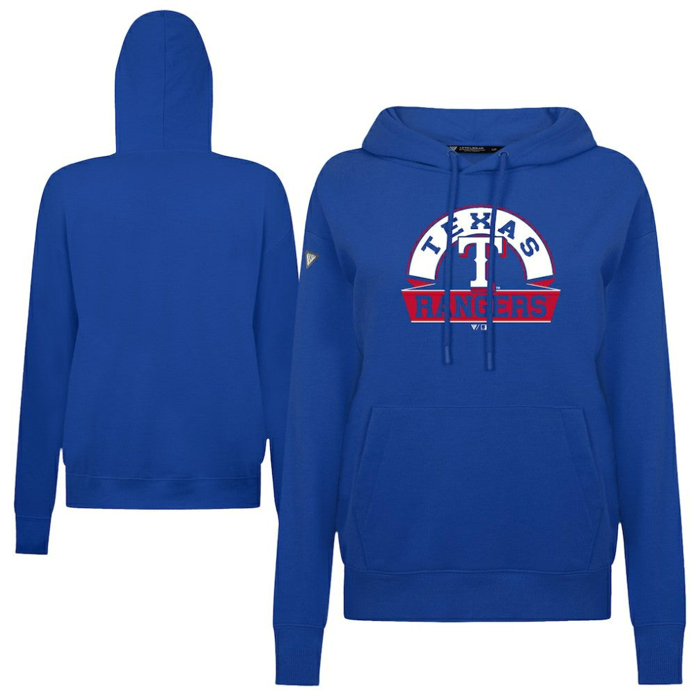 Royal Texas Rangers Levelwear Women's Adorn Banner Arch Hoodie