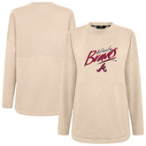 Khaki Atlanta Braves Levelwear Women's Oversized Beaudry Sizzle Top