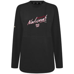 Black Washington Nationals Levelwear Women's Oversized Beaudry Sizzle Top
