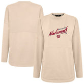 Khaki Washington Nationals Levelwear Women's Oversized Beaudry Sizzle Top