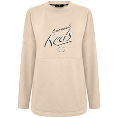 Khaki Cincinnati Reds Levelwear Women's Oversized Beaudry Sizzle Top
