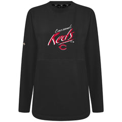 Black Cincinnati Reds Levelwear Women's Oversized Beaudry Sizzle Top