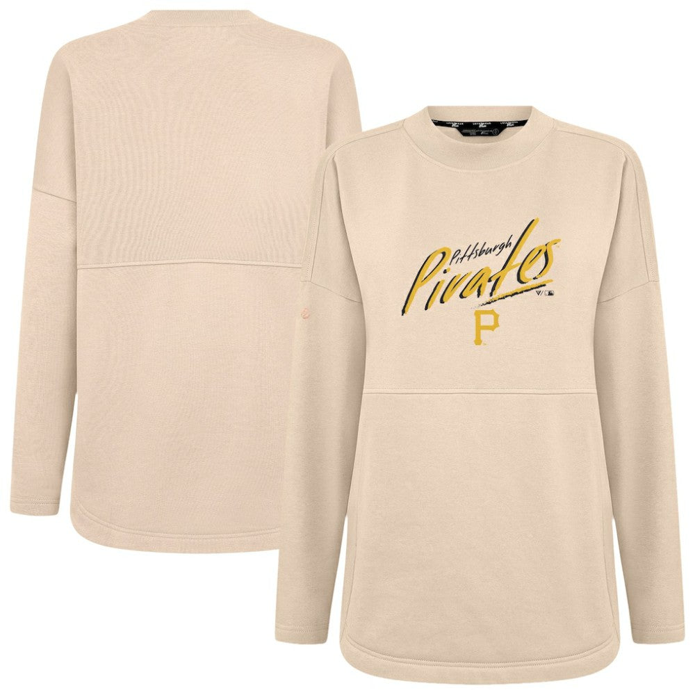 Khaki Pittsburgh Pirates Levelwear Women's Oversized Beaudry Sizzle Top