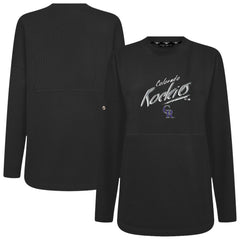 Black Colorado Rockies Levelwear Women's Oversized Beaudry Sizzle Top