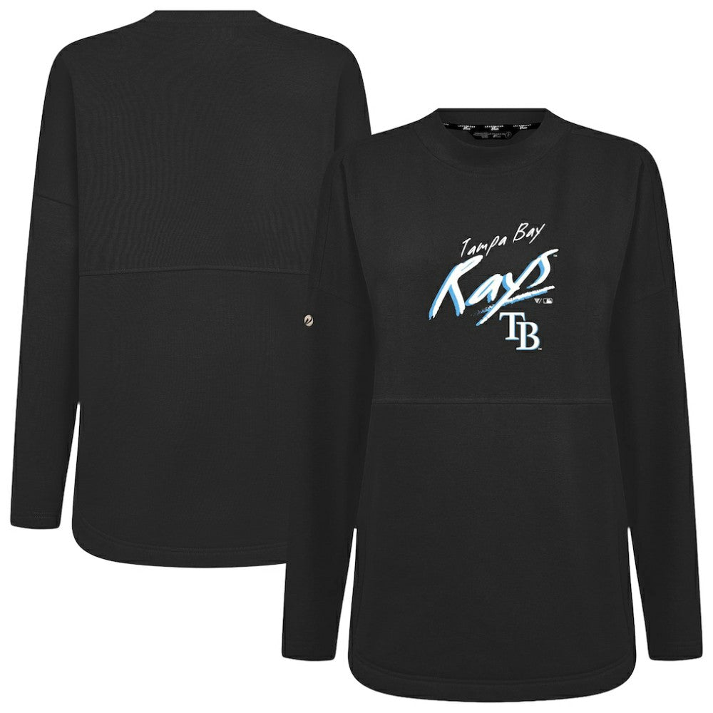 Black Tampa Bay Rays Levelwear Women's Oversized Beaudry Sizzle Top