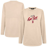 Khaki Boston Red Sox Levelwear Women's Oversized Beaudry Sizzle Top