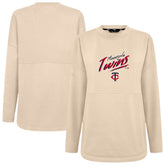 Khaki Minnesota Twins Levelwear Women's Oversized Beaudry Sizzle Top