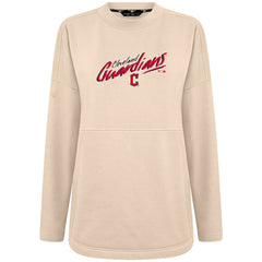 Khaki Cleveland Guardians Levelwear Women's Oversized Beaudry Sizzle Top