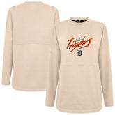 Khaki Detroit Tigers Levelwear Women's Oversized Beaudry Sizzle Top