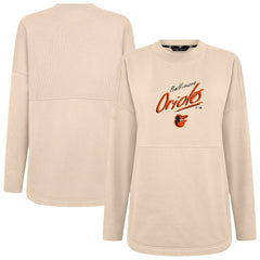 Khaki Baltimore Orioles Levelwear Women's Oversized Beaudry Sizzle Top