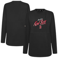 Black Boston Red Sox Levelwear Women's Oversized Beaudry Sizzle Top