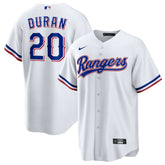 White Ezequiel Duran Texas Rangers Nike Youth Home Replica Jersey